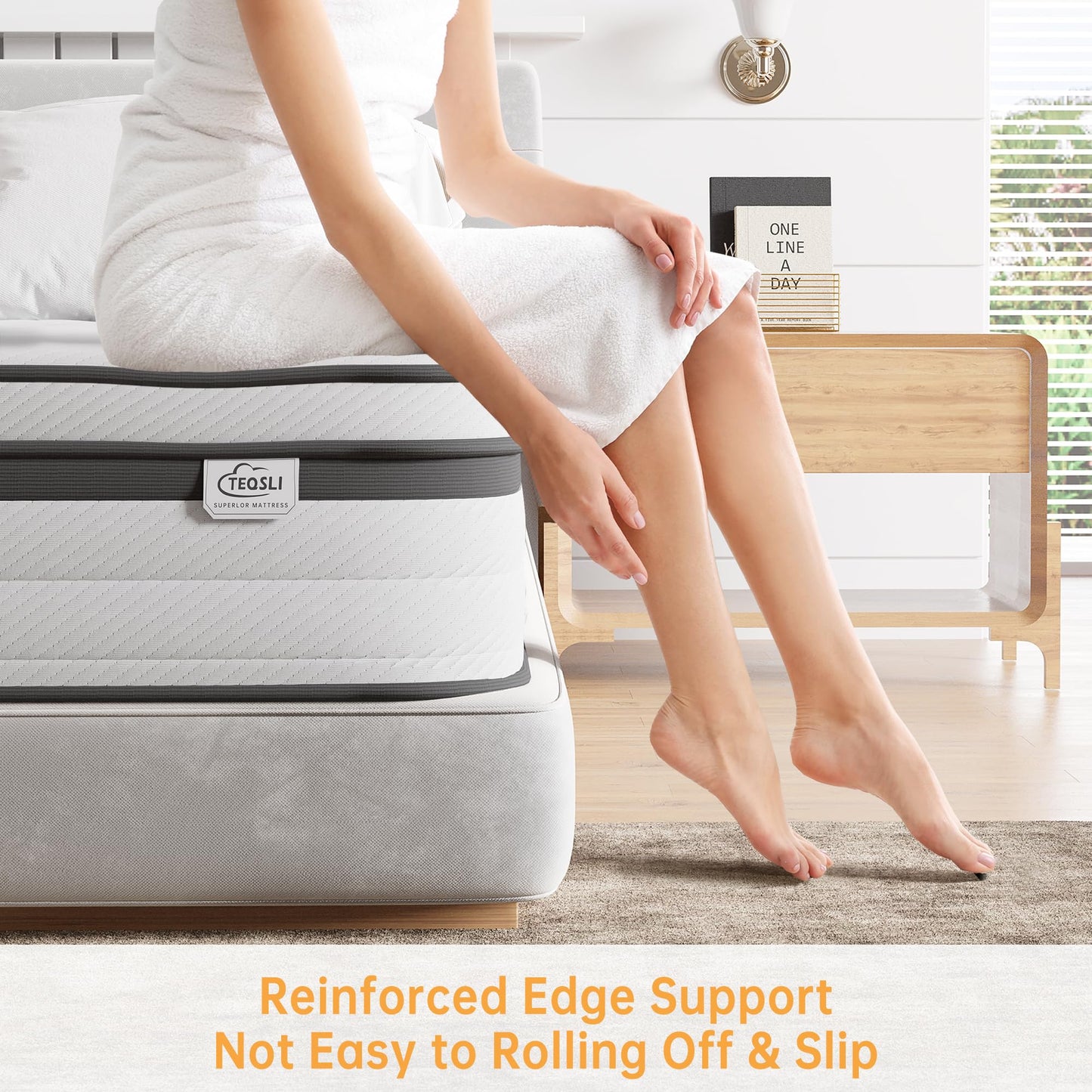 TeQsli Small Double Mattress 4FT Memory Foam Spring Hybrid Mattress 22CM