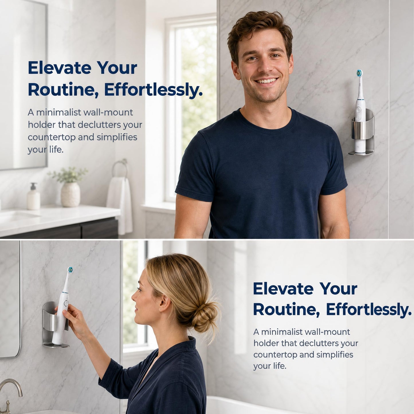 Waoferfio Electric Toothbrush Holder Wall Mounted, Wall Mounted Toothbrush Holder