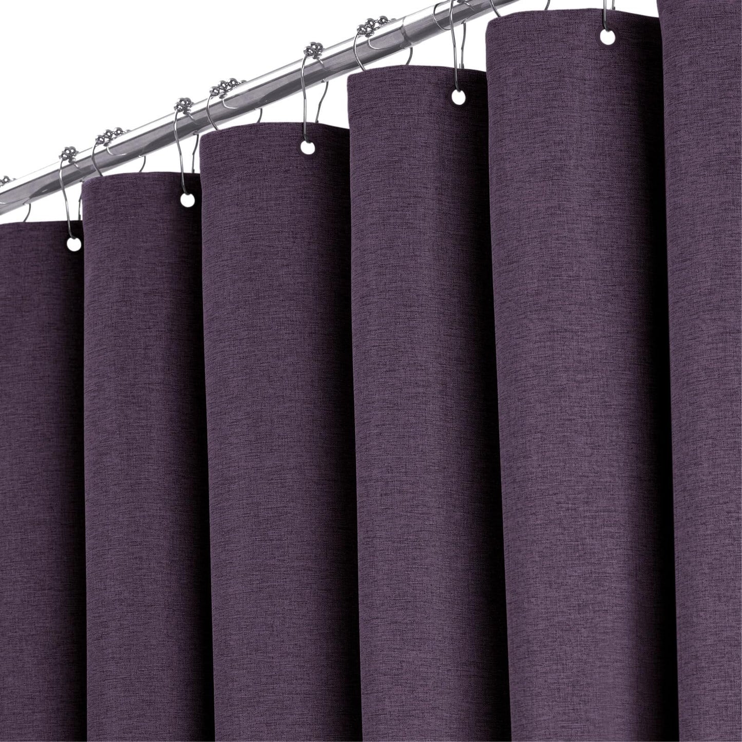 BTTN 182 x 214cm Drop Extra Long Shower Curtain, Long Weighted Mould Resistant Waterproof Cloth Bath Curtain for Bathroom, Heavy Duty Large Waterproof