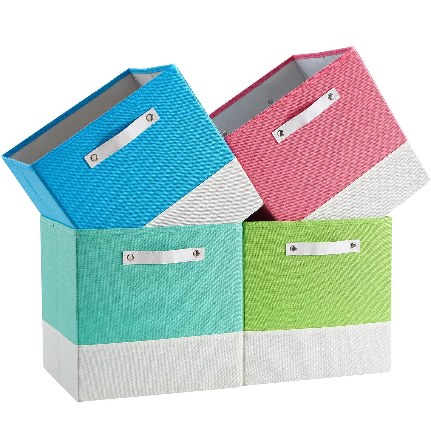 FABINADO Storage Boxes Fit KALLAX | 260g/㎡ Fabric Cubby Organizer Basket for Bookshelf, Closet, Wardrobe | Cube Unit Drawer Insert | 4 Pack