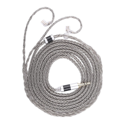 Linsoul Tripowin Zonie IEM Cable, 2m Long Earbud Cord, 16 Core Silver Plated Earphone Cable, in Ear Monitor Wire for Audiophile Musician (Recessed