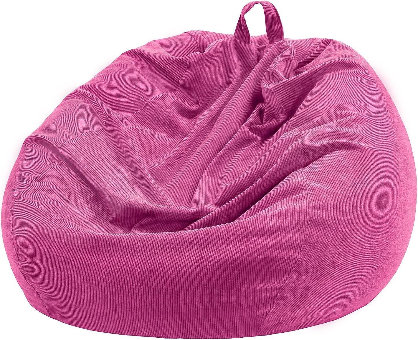 Nobildonna 3 ft Bean Bag Chair Cover (No Filler) for Adults and Kids 300L Extra Large Stuffed Animal Storage Bean Bag Washable Soft Premium Corduroy
