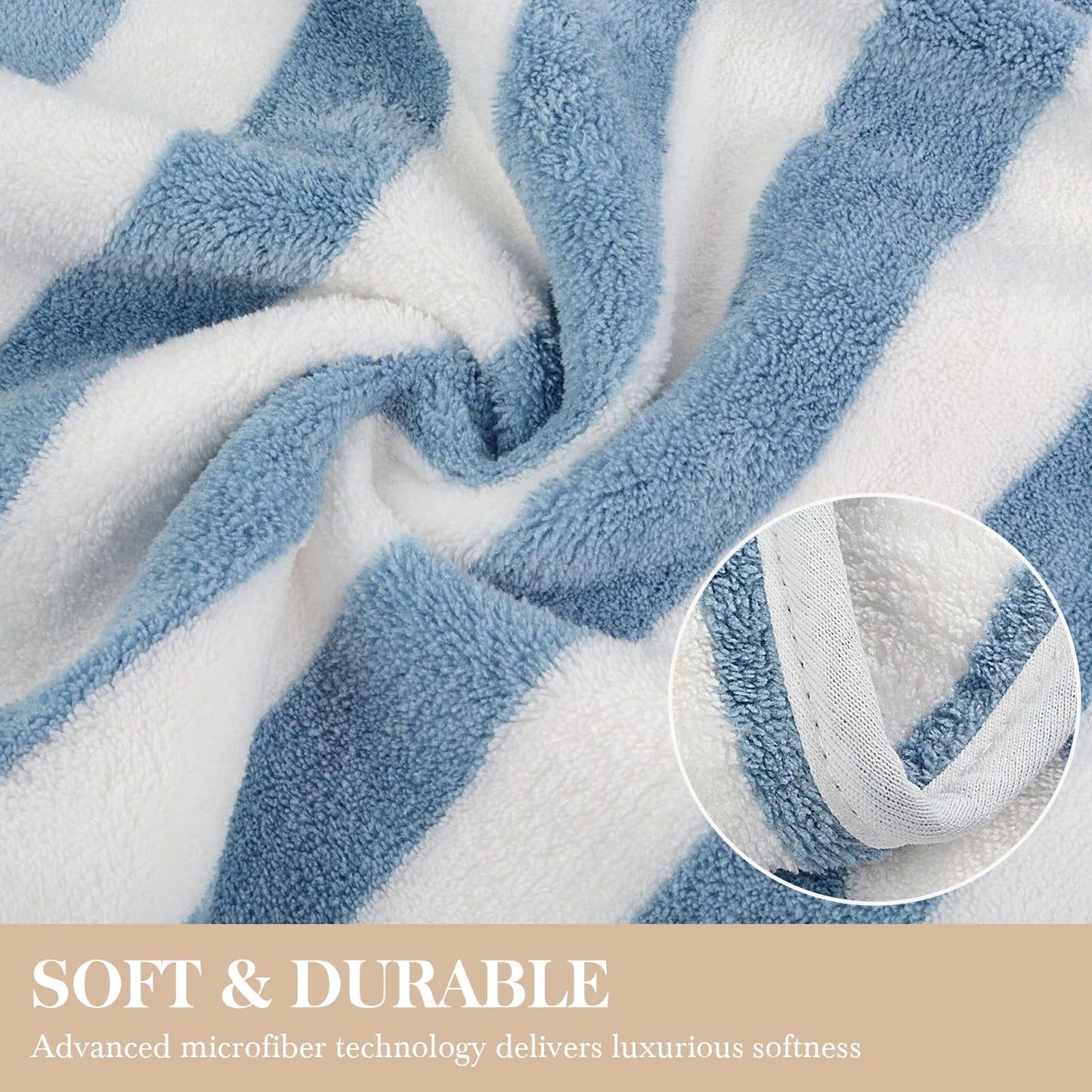 KinHwa Microfibre Soft Hand Towels for Bathroom Abosorbent Small Guest Towels Thick Face Towels 30cm x 50cm Fast Drying Washcloth for Bath, Spa