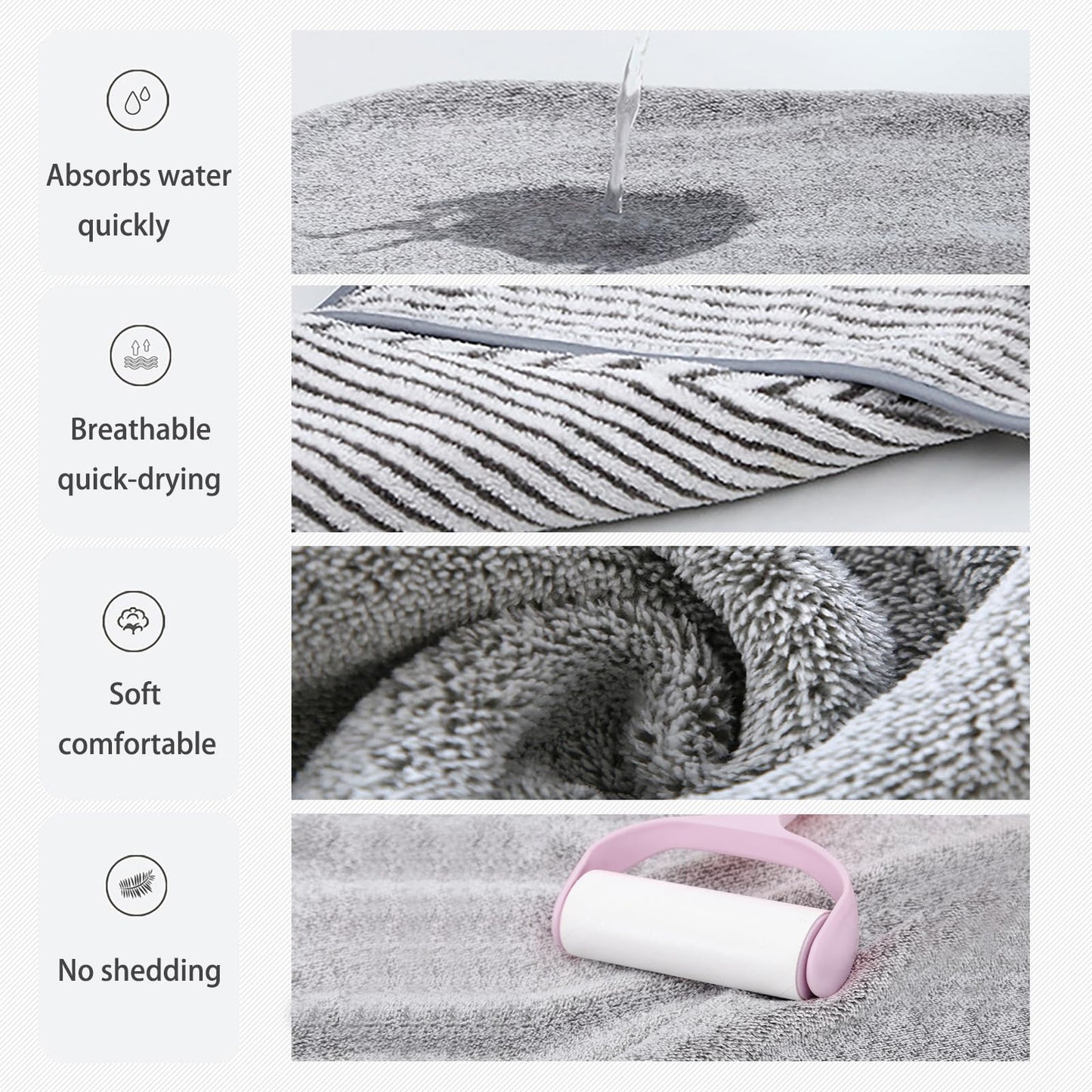 LIANRISES 2pcs Hair Wrap Towel, Head for Women girl, Turban Wet Microfibre, Turbans For Long Hair, Curly Quick Drying