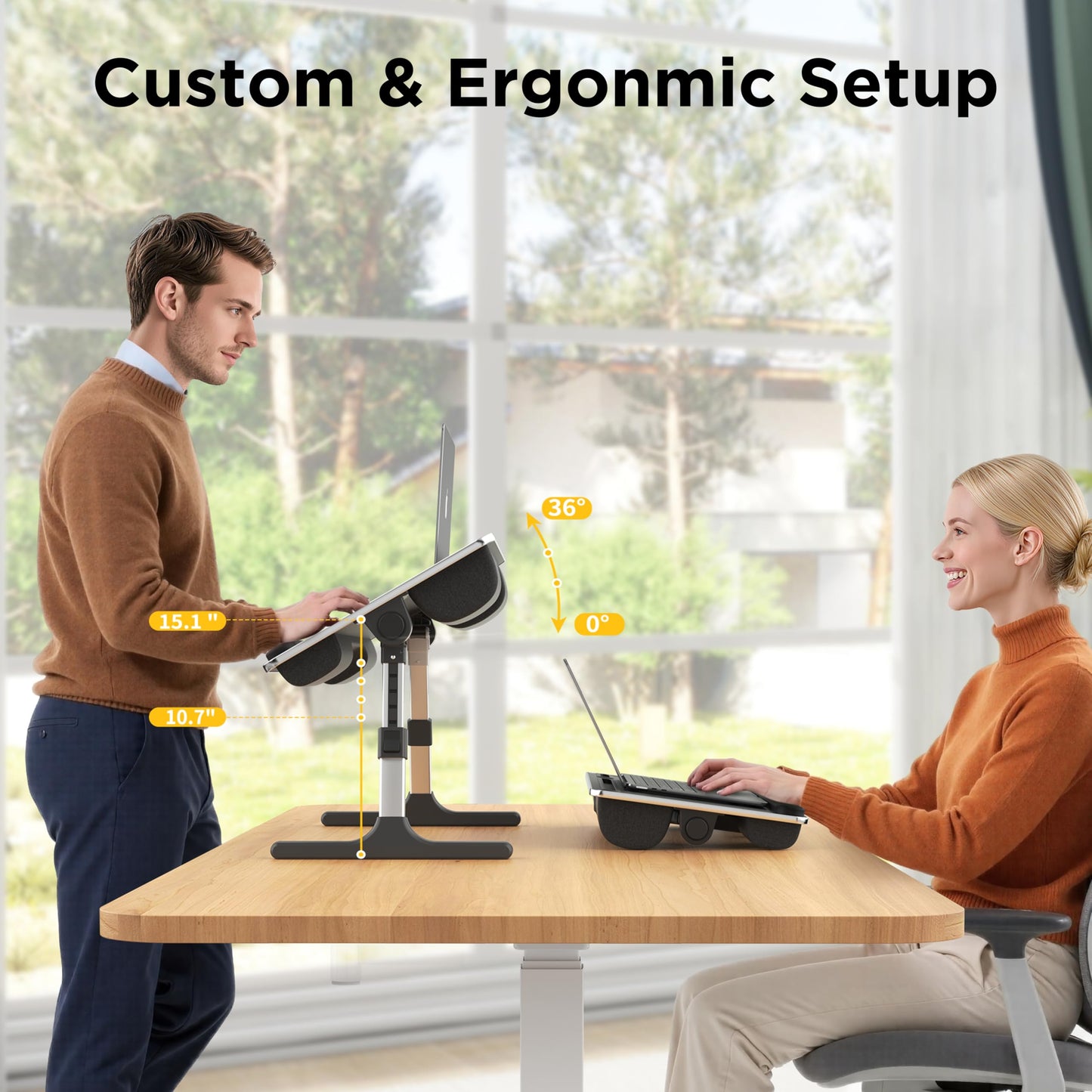 FoldWise 2-in-1 Bed Table & Lap Desk - Soft Cushions, Foldable Laptop Tray