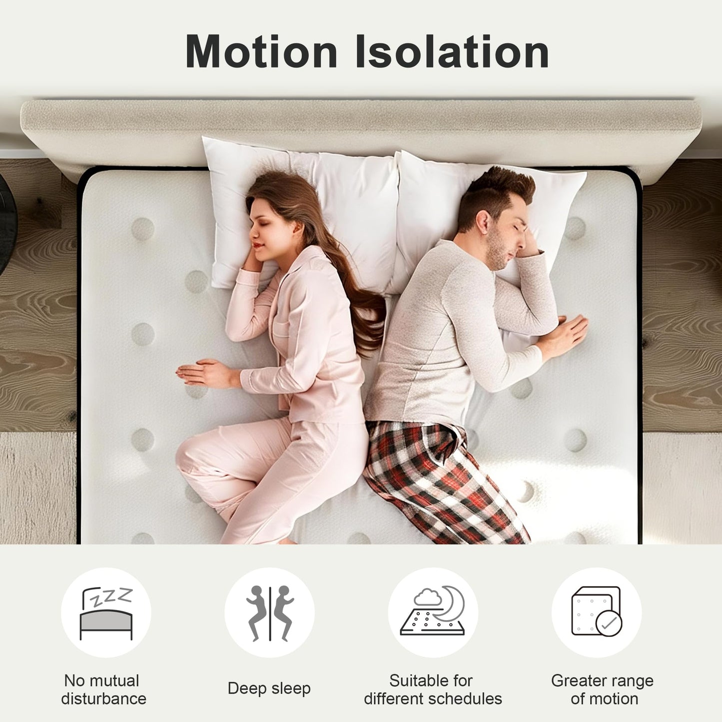 Twirest Single Mattress,Hybrid Mattress 99x190x25cm Pocket Sprung Mattress