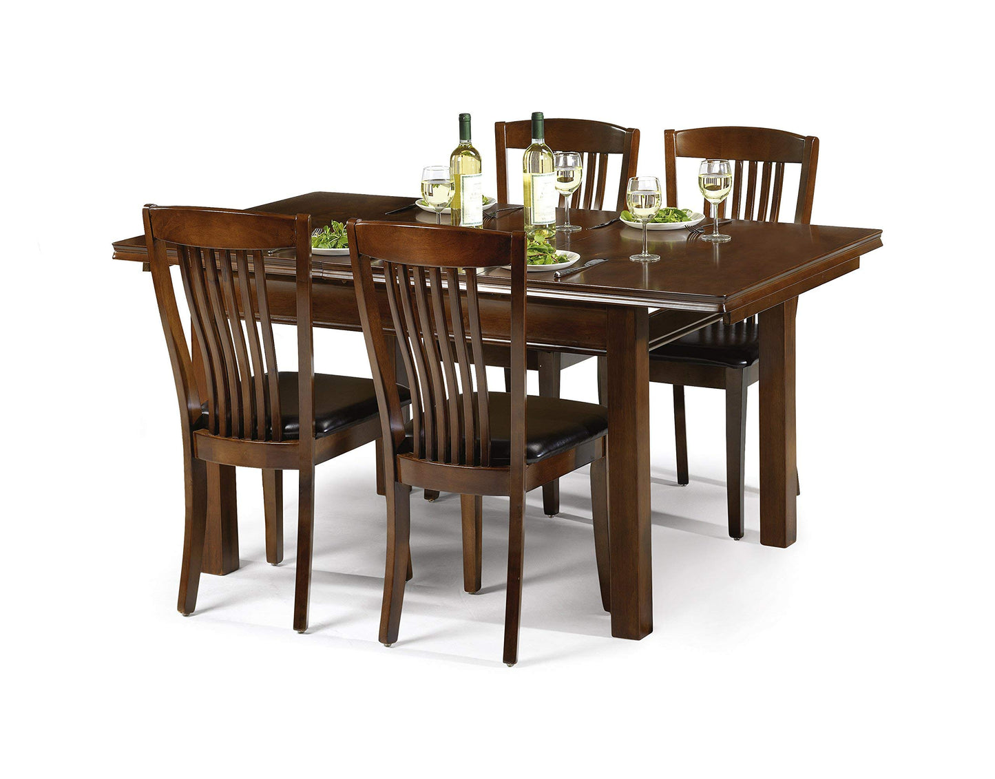 Julian Bowen Canterbury Dining Chairs, Set of 2, Brown - H94 x W41 x D52cm