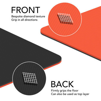 Large Exercise Mat  Extra Wide & Extra Thick Yoga Mat (183cm x 80cm x 10mm), TPE Fitness Mat with Free Carry Straps, Perfect for HiiT Home Workouts &