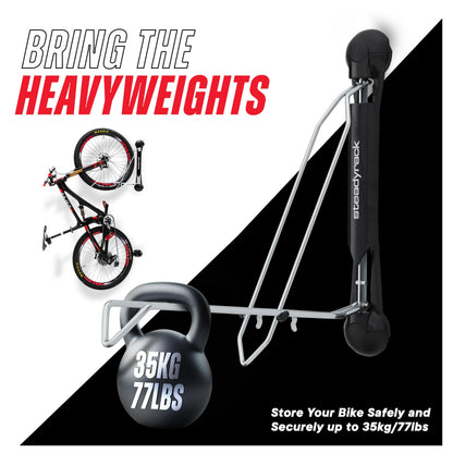 Steadyrack Bike Racks - Mountain Bike Rack - Wall Mounted Bike Rack Storage Solution for Your Home, Garage, or Bike Park