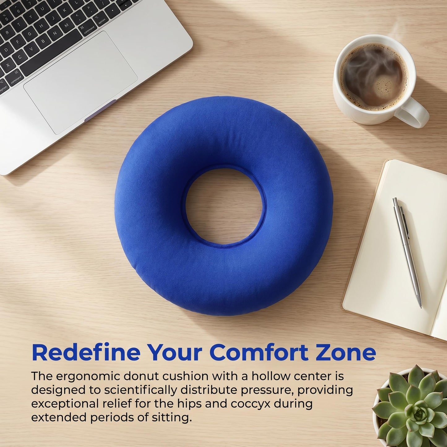Inflatable Ring Seat Cushion, Comfortable Medical Hemorrhoid Pillow, Ergonomic Round Inflatable Seat Cushion with Inflator Donut Pillow for Car