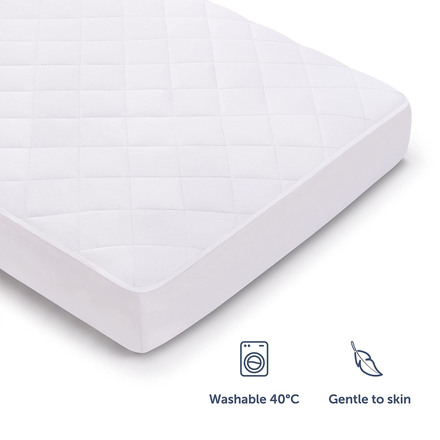Blumtal 100% WATERPROOF & QUILTED Mattress Protector - Anti Allergy, Bed Bug Protection, Deep Mattress Cover – Double Size, Deep (135 x 190 x 30)