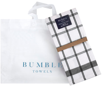 Premium Tea Towels 20”x 28”/ 50 x 70 cm, 6 Pack – Large Cotton Kitchen Tea Towel – Flat & Terry Towel