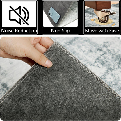 Famibay Office Chair Mat for Hard Floor 90x120cm Grey Chair Floor Protection Mat Rubber Computer Desk Chair Mat Hard Floor Protector for Home Office