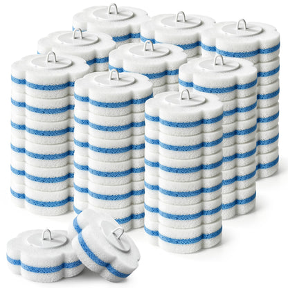 60-Piece Disposable Toilet Brush Refills with Built-In Cleaning Solution