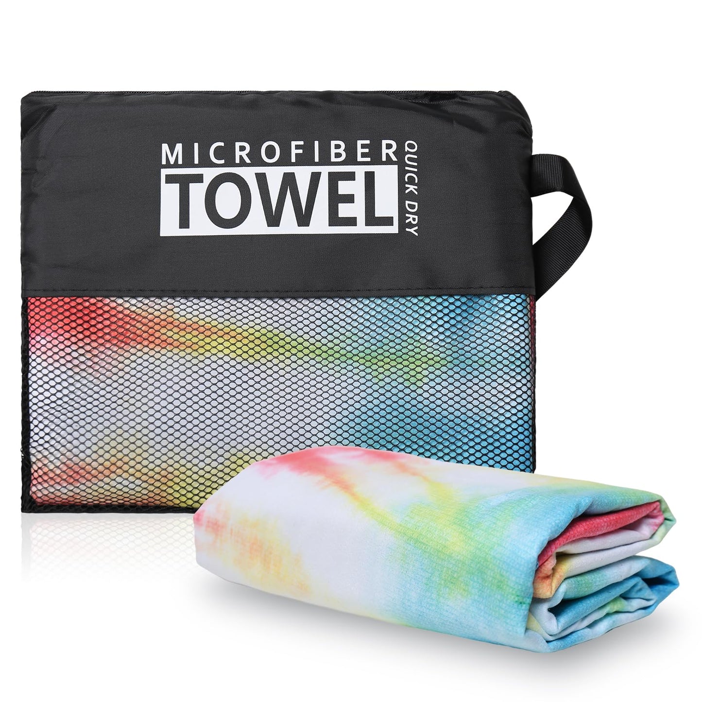 Vorvowry Microfibre Beach Towels for Adults Women Men Extra Large Lightweight Quick Dry Sand Free Travel Towel Double Sided Printing for Swim Sports