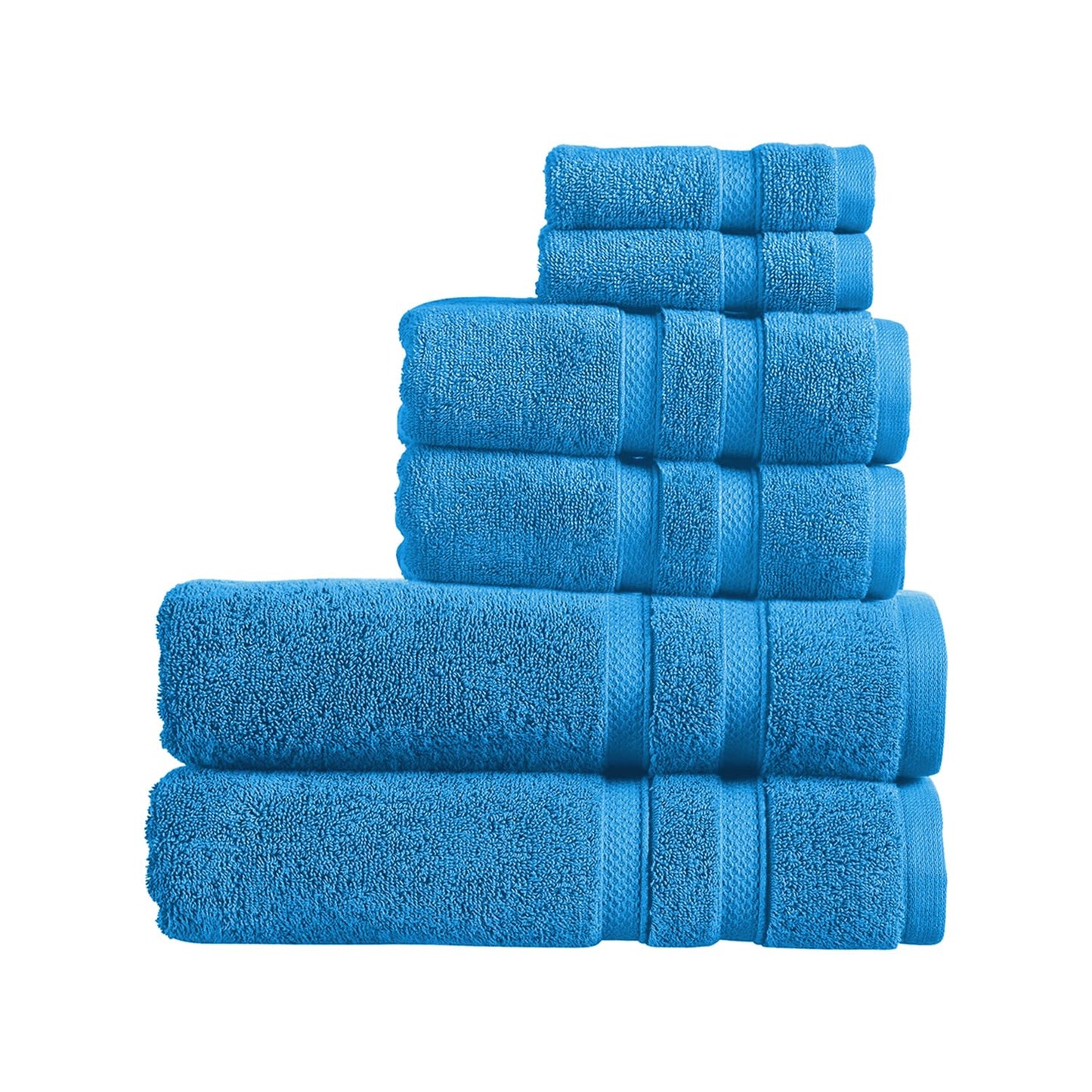 Christy Chroma Bath Sheet Set | Set of 6 | 2 Face 2 Hand 2 Bath Sheets | Highly Absorbent Heavyweight 675GSM | Bold and Bright