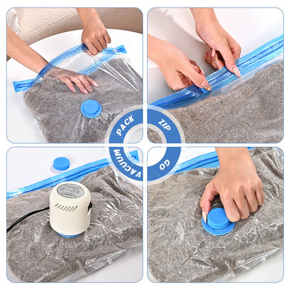 GQC 15 Pack Travel Vacuum Storage Bags for Luggage, Reusable Space Saver Bags for Clothes and Clothing Organisation, 4 64x47cm 3
