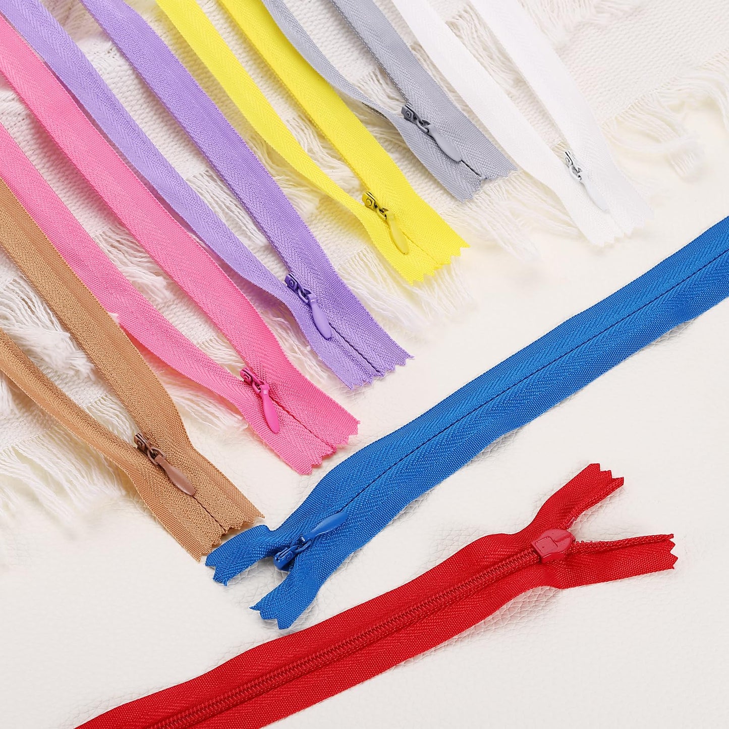 sourcing map 30Pcs 25cm/10-Inch Nylon Coil Zippers, #3 Closed End Separating Jacket Zippers Bulk Frame Replacement for Tailor Sewing Bag Craft