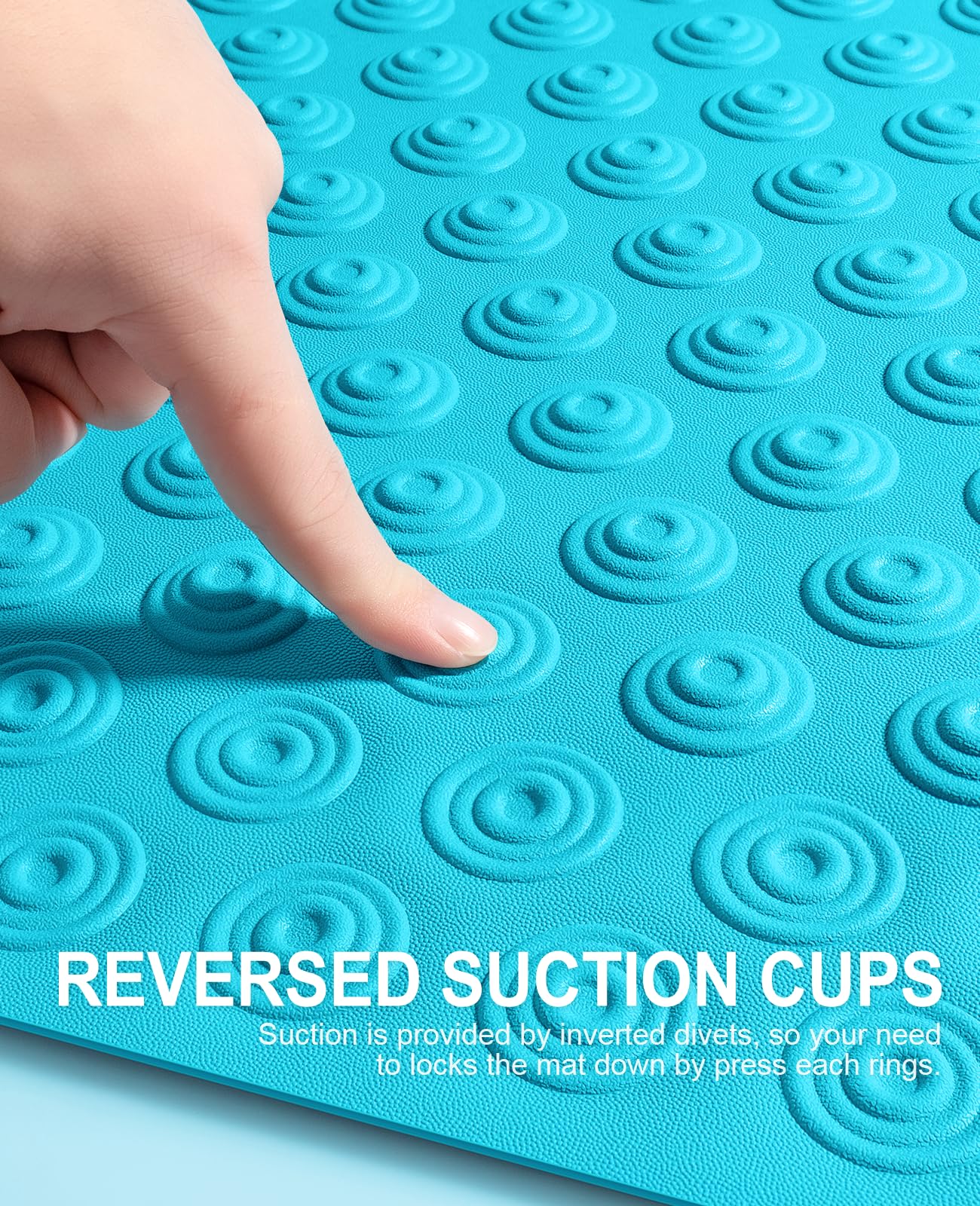 Yolife No Suction Cup Bath Mat: 40x100CM Extra Long Bathmat│Perfect for Refinished Bathtub Mat│Made of Nature Rubber│a Blessing for the Elderly and
