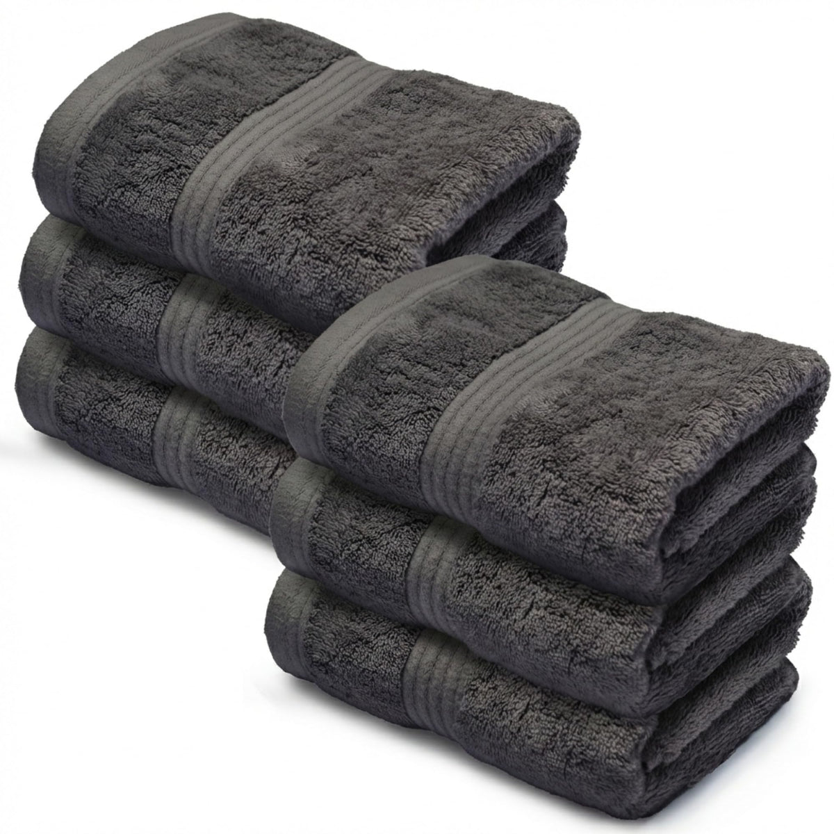 Makooz Luxurious Bamboo Face Flannels Pack of 6-700 GSM Thick Bamboo Face Cloth Towel Set- Silky Soft, Absorbent