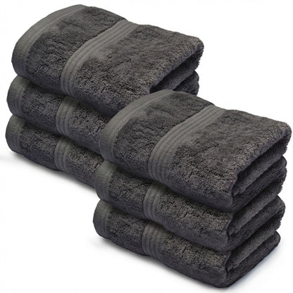 Makooz Luxurious Bamboo Face Flannels Pack of 6-700 GSM Thick Bamboo Face Cloth Towel Set- Silky Soft, Absorbent