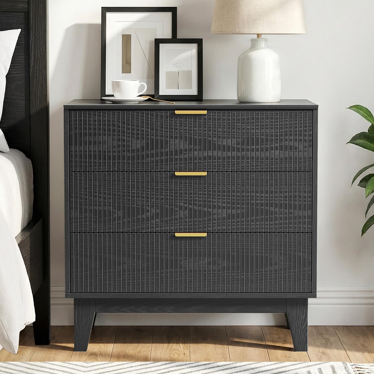 Skokliz Chest of Drawers with 3 Drawers, Storage Organizer, Wide Chest of Drawers for Closet