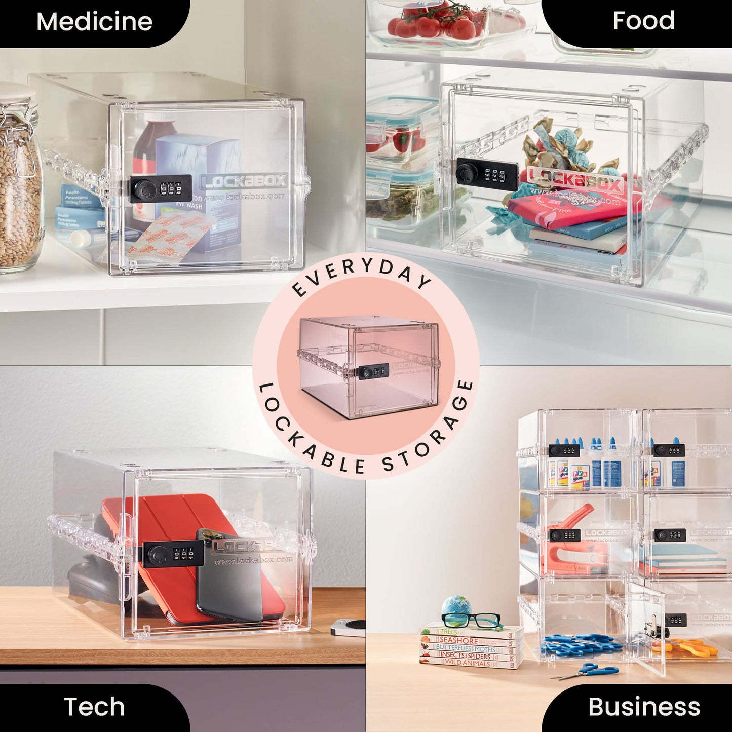 Lockabox One™ | Premium Lockable Medicine Box (10L) | Lightweight & Hygienic Medicine Lock Box | Made In Britain | External Size 31 x 21 x 17 cm