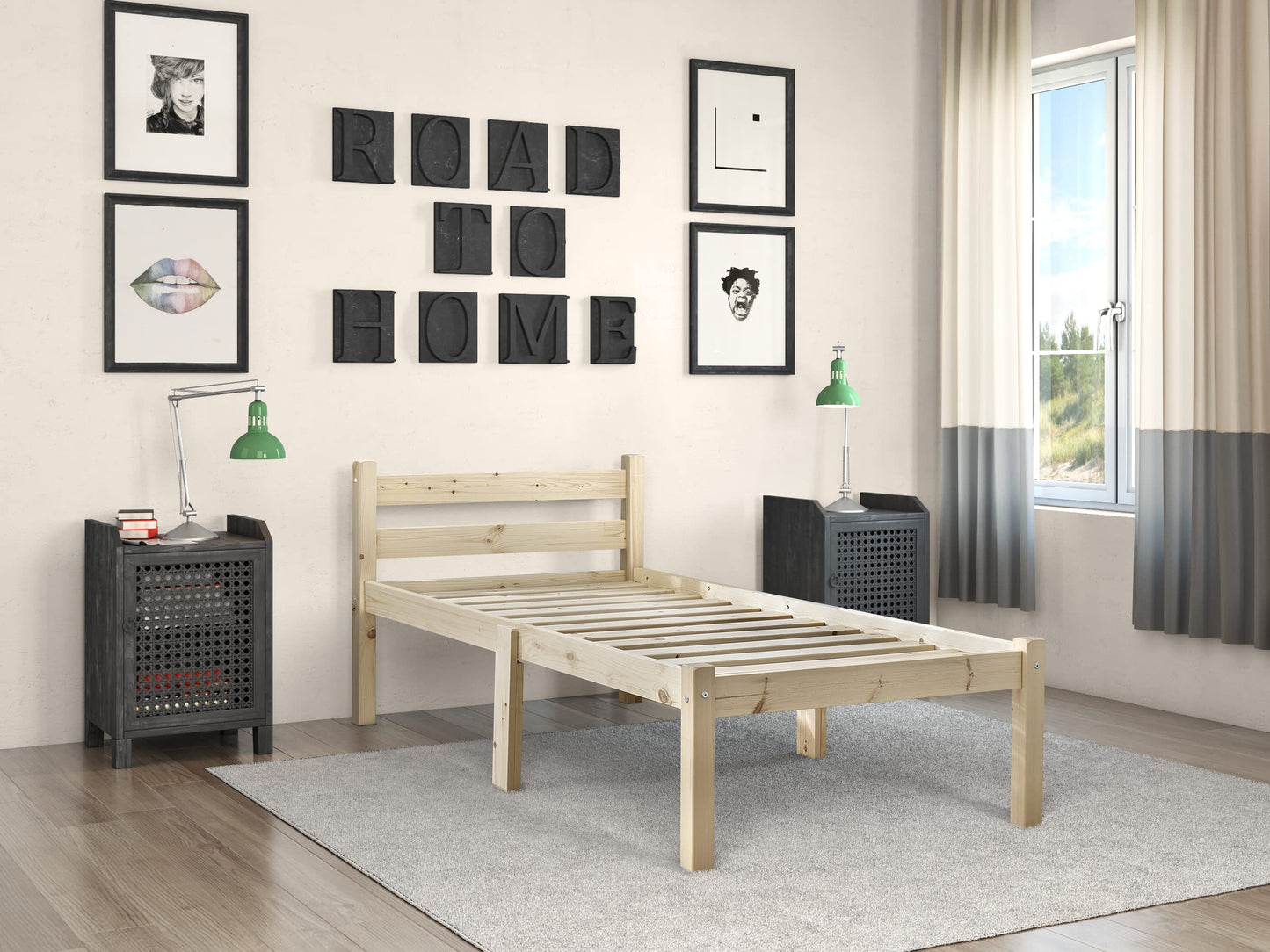 STRICTLY BEDS&BUNKS Cleveland Pine Bed Frame, 3ft Single
