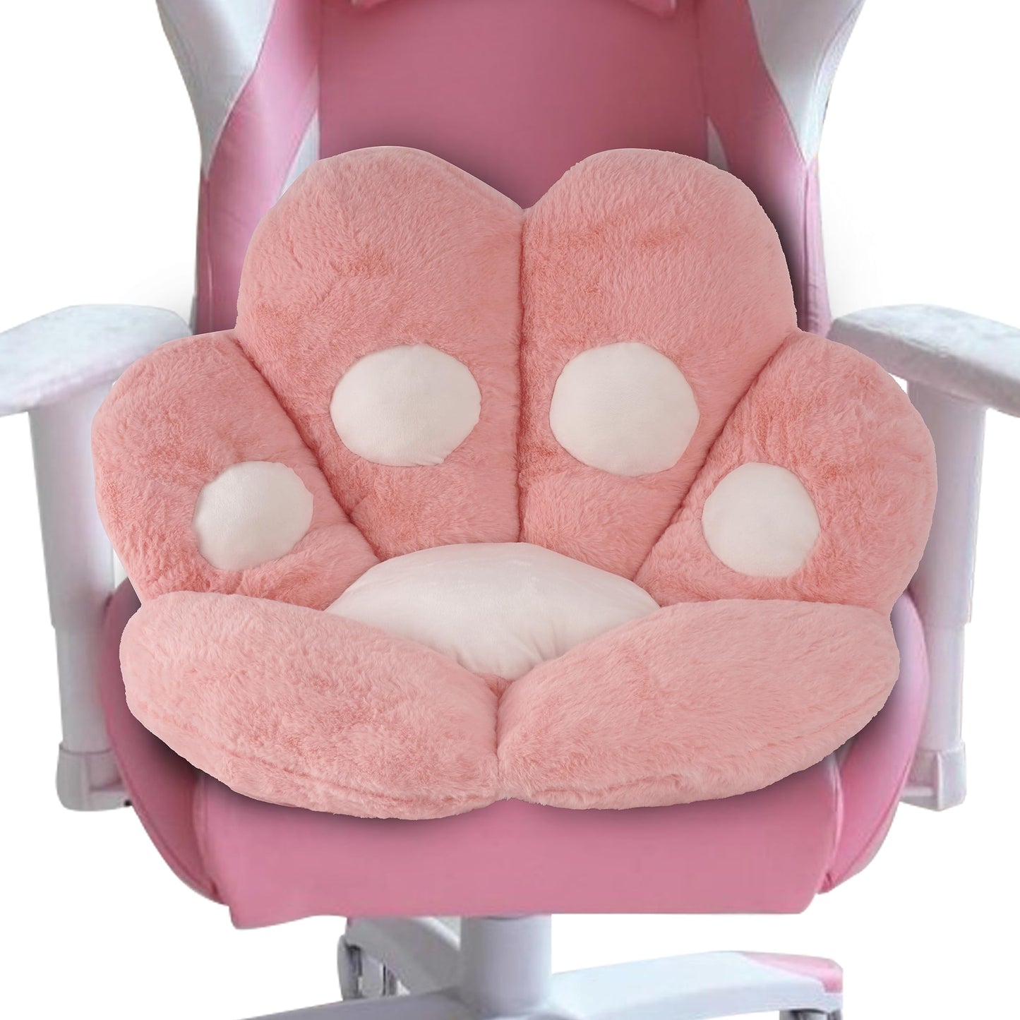 FlyGulls Cat Paw Cushion for Computer Gaming Office Chairs Pink 70x80 cm