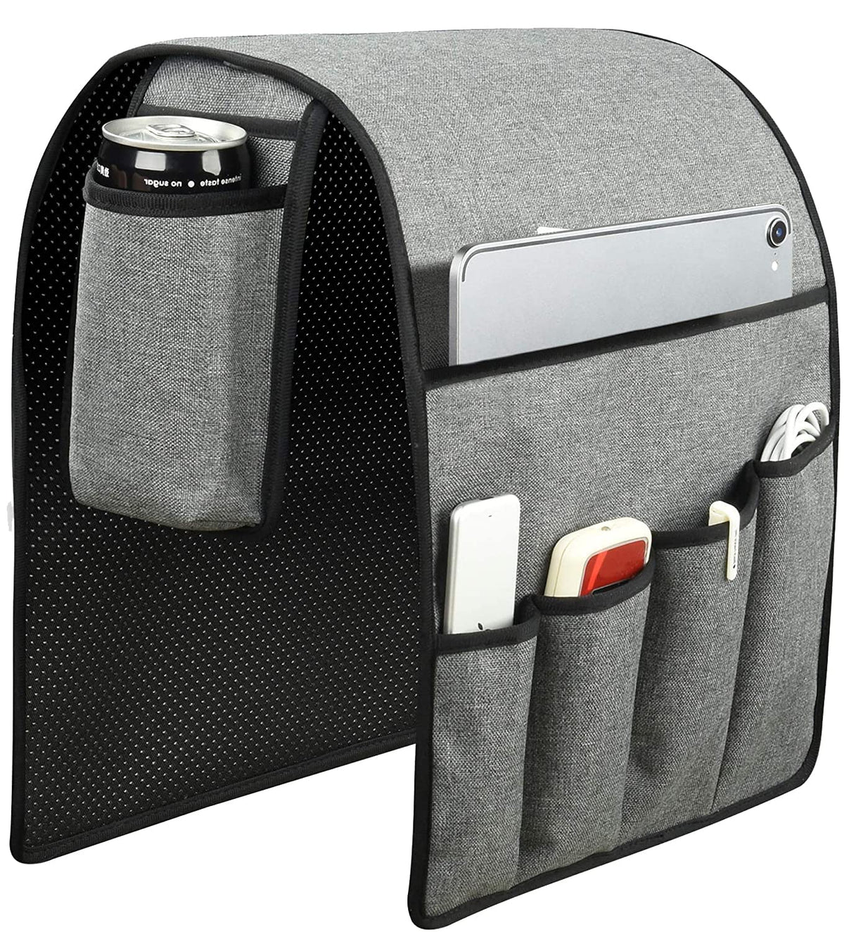 Spacmirrors KOSTOO Sofa Armrest Organizer Couch Arm Chair Caddy Sofa Cover Storage Holder for Remote Control Magazine Book Smart Phone Tablet Drinks