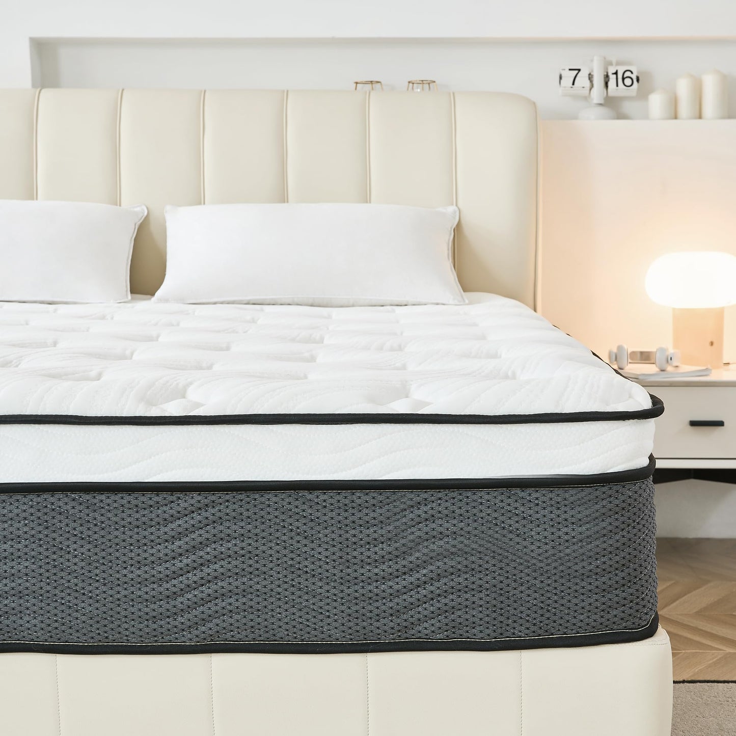 Bednew Double Size Mattress 4FT4, 11 inch Medium-Firm Hybrid Mattress, Memory Foam & Pocket Spring for Balanced Contouring and Gentle Support