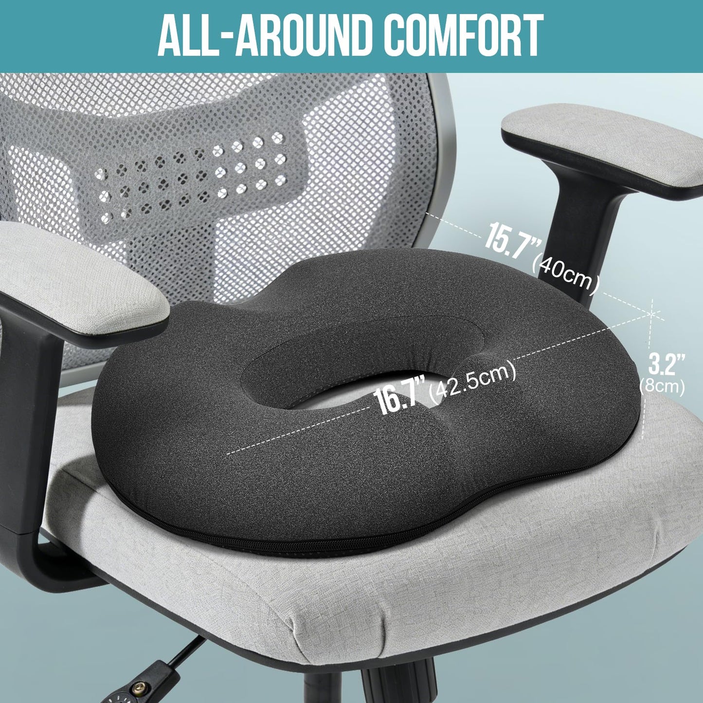 DmTown Donut Cushion for Hemorrhoids, Coccyx Cushion for Tailbone Pain