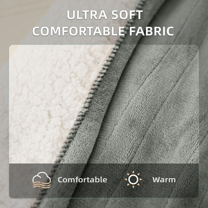 JET'S HOME Electric Blanket 130x160cm - Heated Blanket 6 Heat Settings Digital Controller Adjustable Timer up to 10 Hours - Heated Throw Machine