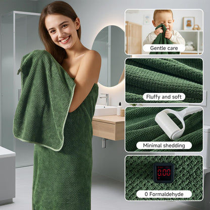 REDKISS 6 Pack Microfibre Towels set-450g/m²,Super Absorbent Towel for Bath