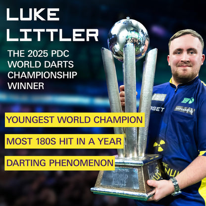 TARGET Darts Luke Littler 80% Tungsten Steel Tip Darts Set, 21G | Professional Dart Kit, Pro Grip Shafts, Pro Ultra Flights, Dart Wallet Included |