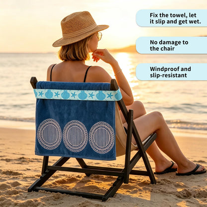 runxsam 6 pcs elastic beach towel bands 40×4.5 cm 6 styles