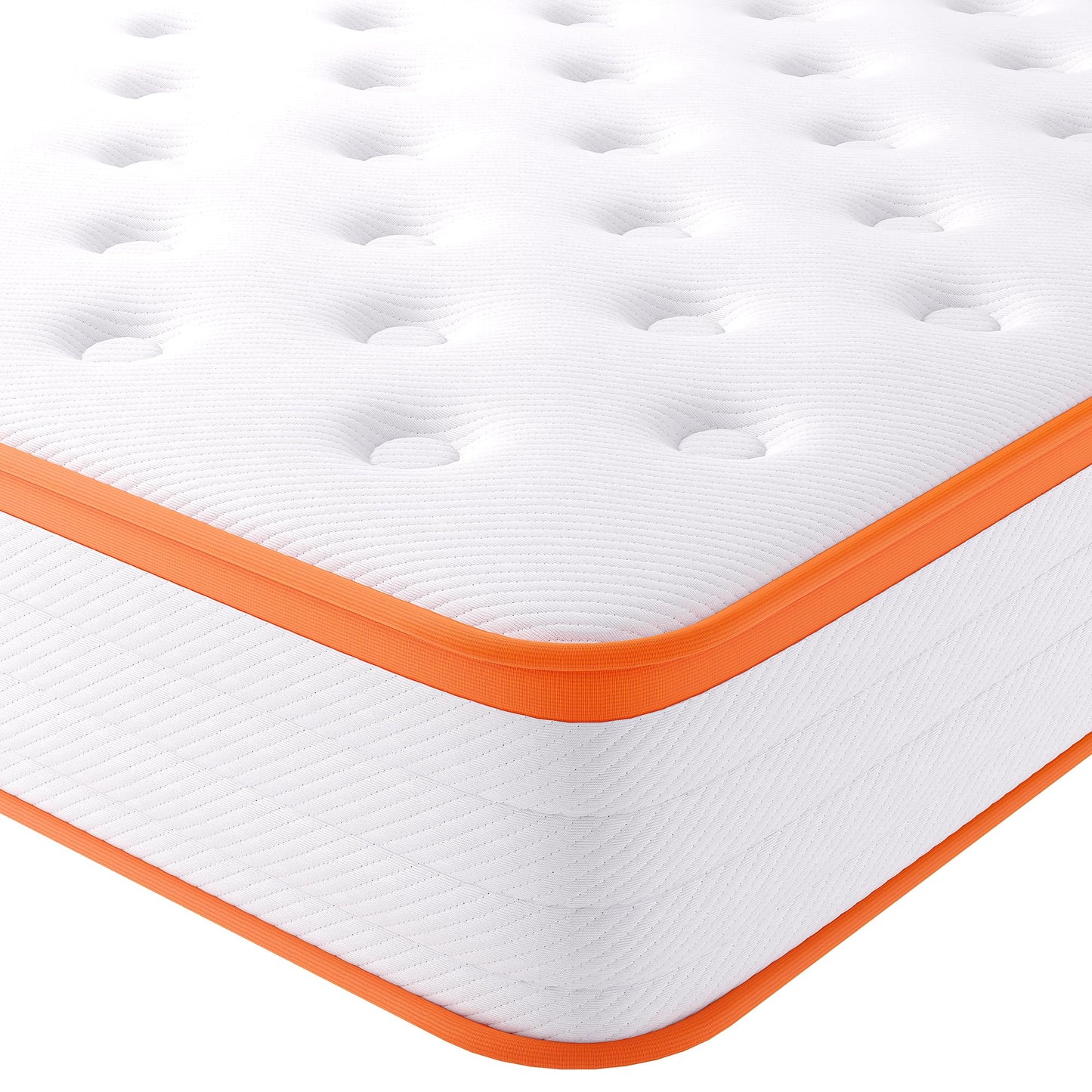 TeQsli Double Mattress 4FT6, 18cm Hybrid Pocket Sprung Mattress Double - Medium Firm - Ideal for Guest Beds- OEKO-TEX Certified Fabric 135x190x18 cm