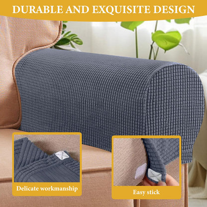 Armrest Chair Covers, Set of 4 Stretch Armchair Covers for Arms Anti-Slip Furniture Protector with Laundry Bag, Machine Washable Arm Chair Sleeves