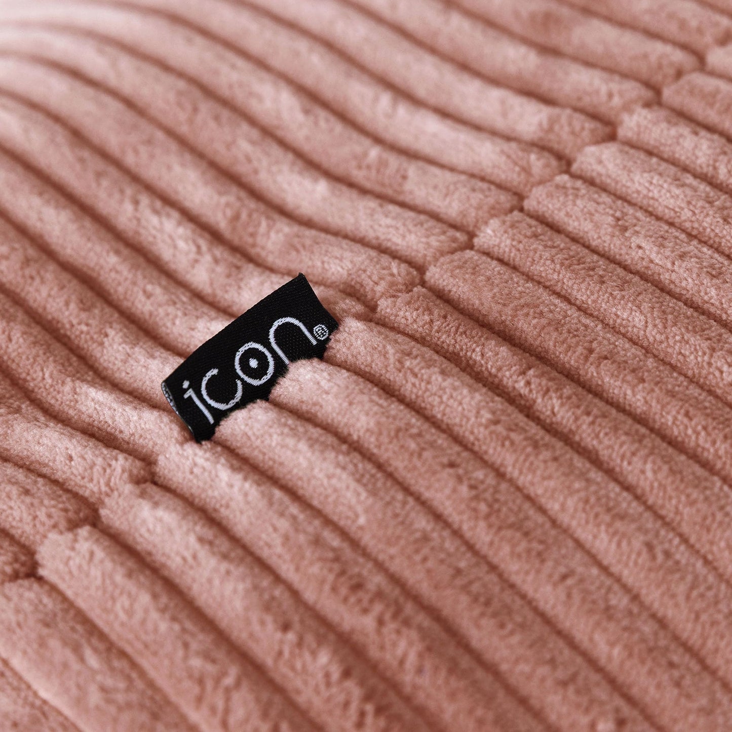 icon Milano Large Cord Bean Bag Footstool with Filling Included, Pink