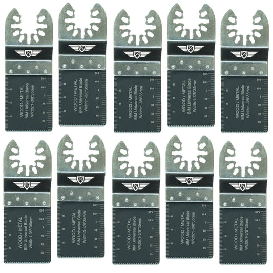 10 x 35mm TopsTools FA35B_10 Fast Fit Metal Cutting Blades Compatible with Dewalt Stanley Black and Decker Bosch Fein (Non-StarLock) Makita Milwaukee