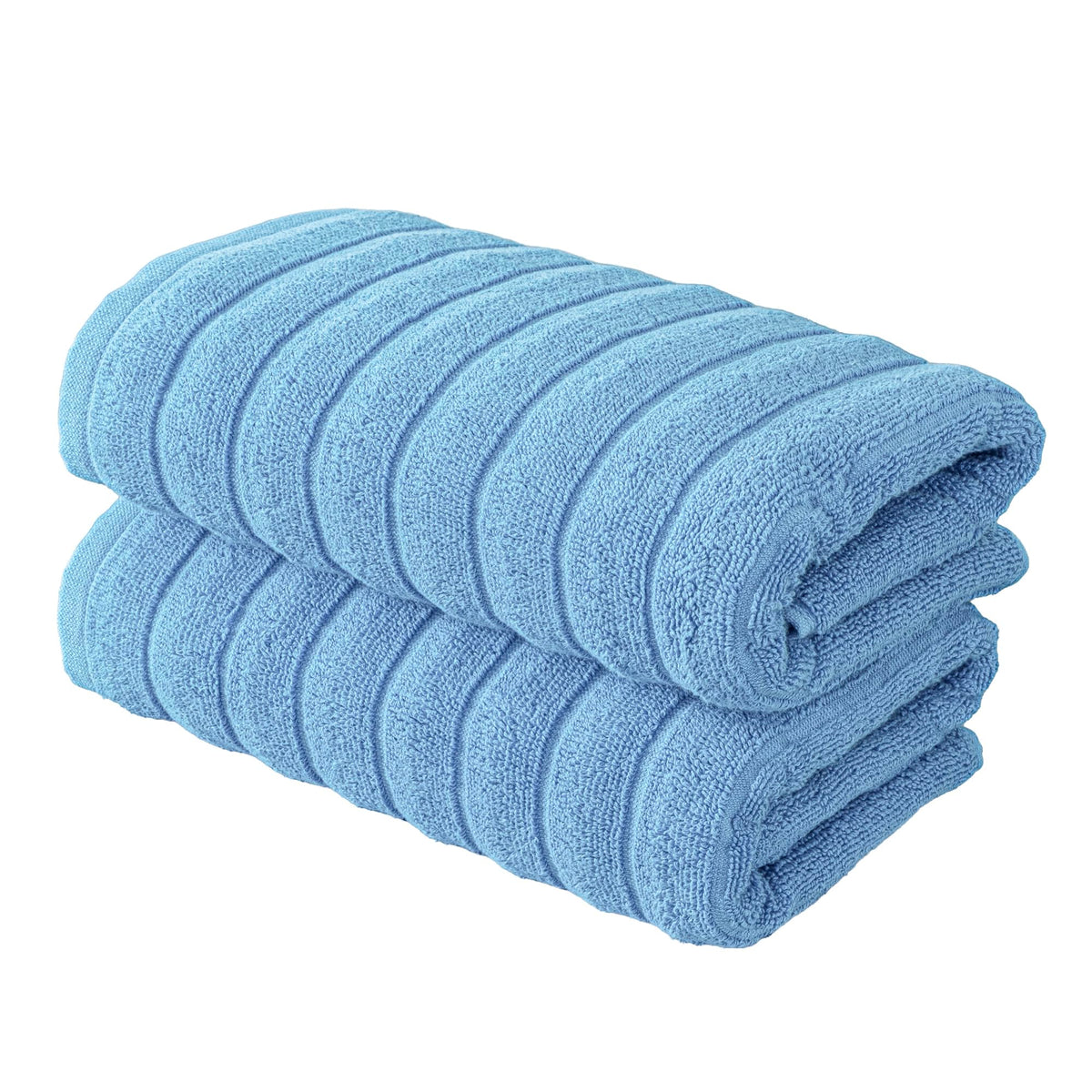 BERIBO Cloud Turkish Towel Set 100% Cotton 620gsm Powder Blue, 2 Hand Towels