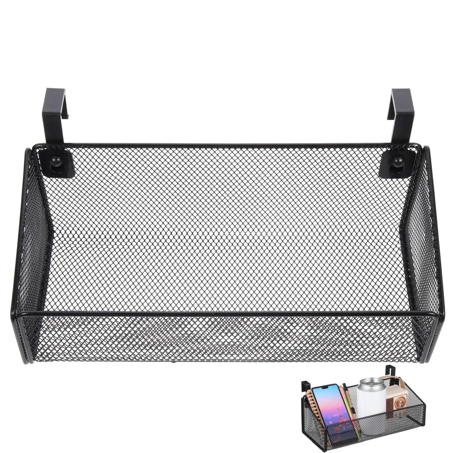 HOOTNEE Metal Hanging Basket No Drilling Space-Saving Storage Basket