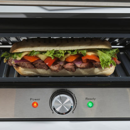 Salter Large Health Grill  Electric Panini Maker, Sandwich Toaster, Non-Stick Ceramic Plates, Opens Flat (180) for Extra Cooking Space, PFAS-Free,