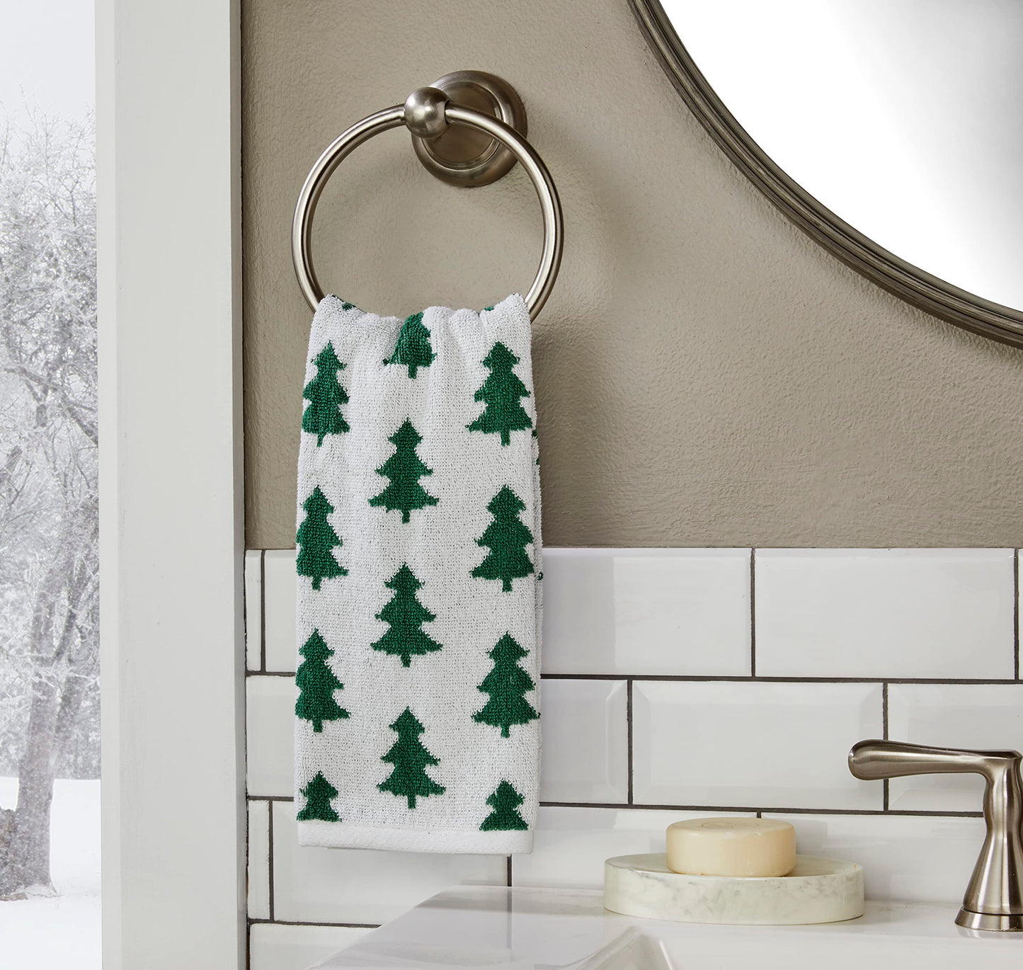 SKL Home Holiday Trees Hand Towel, 2-Pack
