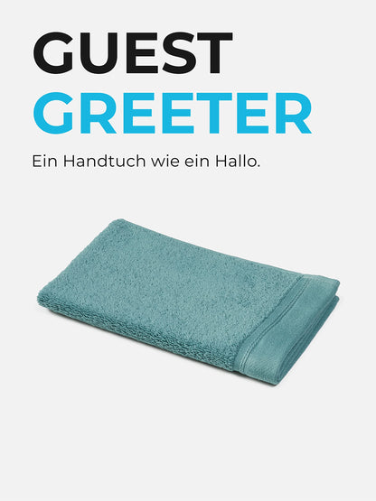 Sowel® Celadon Guest Towels 30 x 50 cm, 100% Organic Cotton, Premium Quality, Hand Towel Made in Portugal