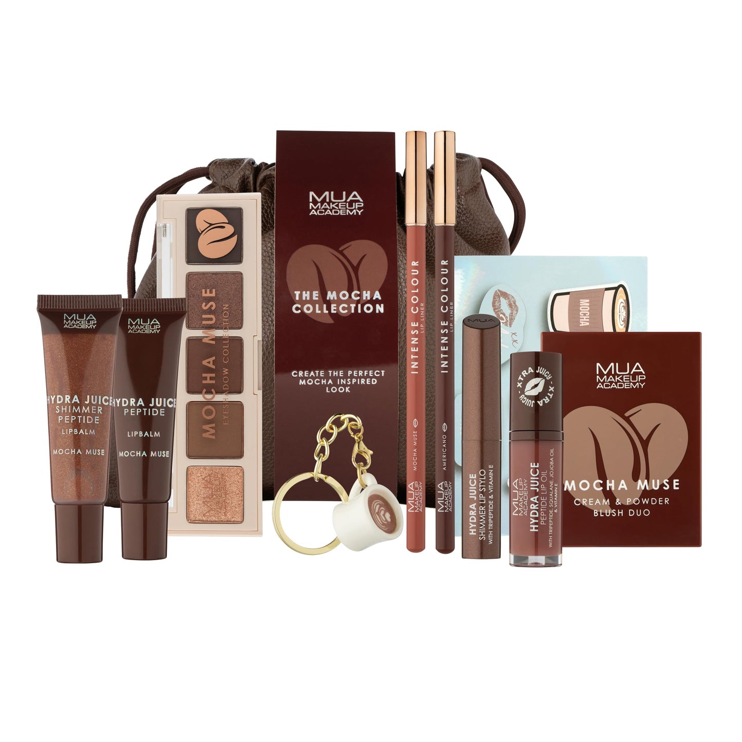 MUA Makeup Academy Mocha Muse Collection, 10-Piece Make Up and Accessory Gift Set - Vegan & Cruelty Free (Pack of 1)
