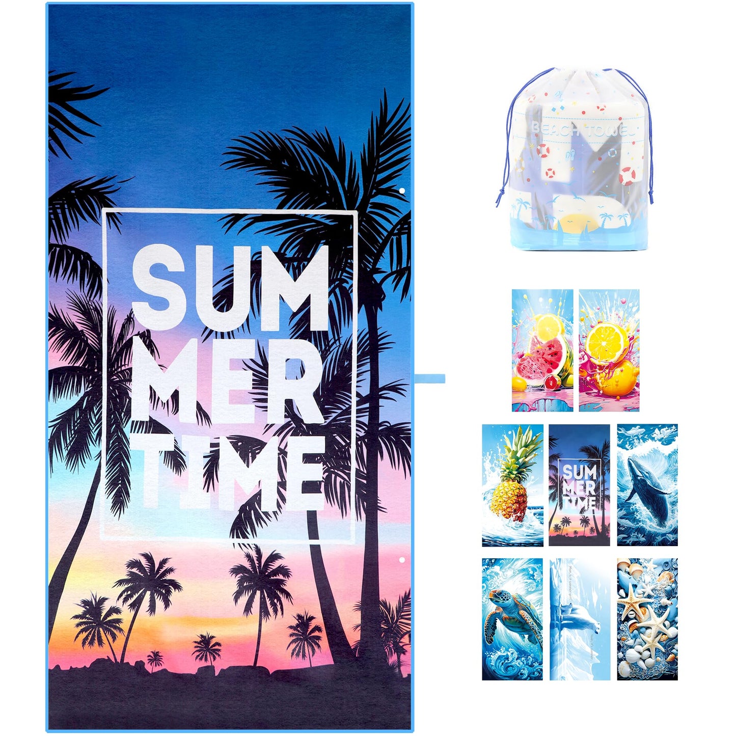 ZIOSINM Microfiber Beach Towels for Adults, 180 * 90cm Quick Dry Sand Free Oversized Extra Large Beach Towel for Beach, Swimming, Travel, Yoga, Gym