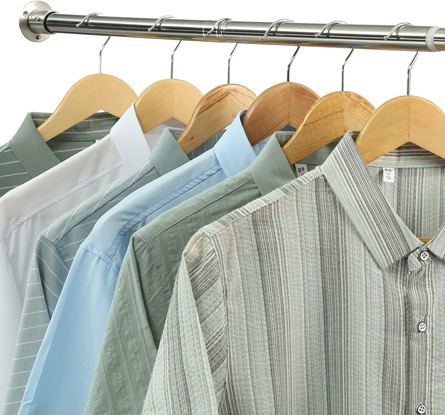 Extendable Clothes Rail, 38-99 cm Stainless Steel Clothes Rail Adjustable Wardrobe Clothes Rail for Bedroom