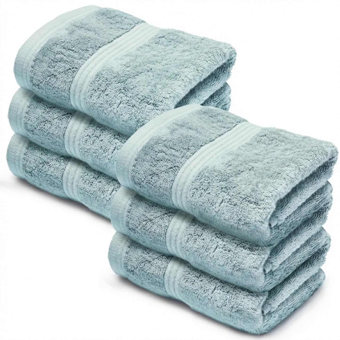 Makooz Luxurious Bamboo Face Flannels Pack of 6-700 GSM Thick Bamboo Face Cloth Towel Set- Silky Soft, Absorbent
