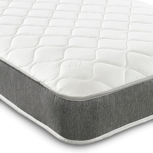 Extreme Comfort Hybrid Grey Essentials Mattress | 3ft Single (90cm x 190cm) | Memory Foam & Bonnell Spring | Plush Feel | Cooltouch Plus Sleep Surface